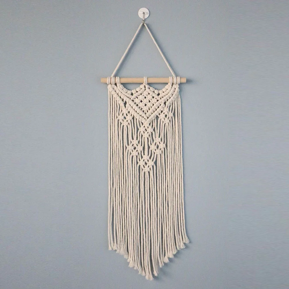 Handwoven European Style Macrame Tapestry - Bohemian Cotton Wall Art 5 S8422932a95214ef79389243f4b9d1c55M