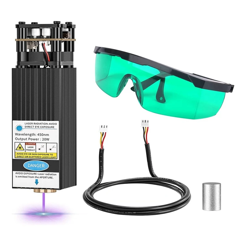 20W Laser-Module Kit 5.5W Optical Power 12V 450Nm Laser-Head Metal For 4540 CNC Router Machine
20W Laser-Module Kit 5.5W Optical Power 12V 450Nm Laser-Head Metal For 4540 CNC Router Machine
