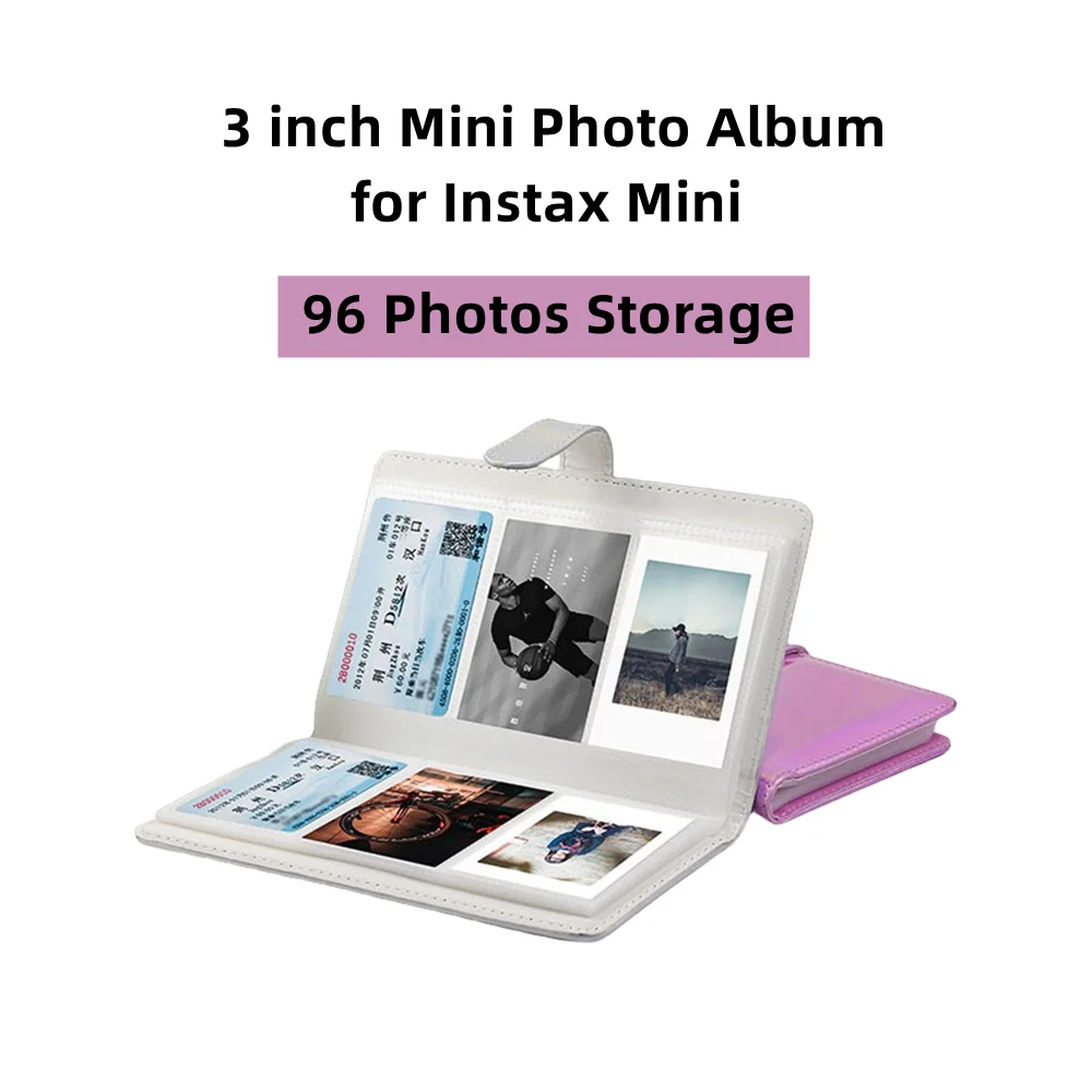 

96 Pockets Instant Photo Album 3inch Mini Photo Album PU Leather Case For Fujifilm Instax Mini 11 8 9 7 s C 25 90 Large Capacity