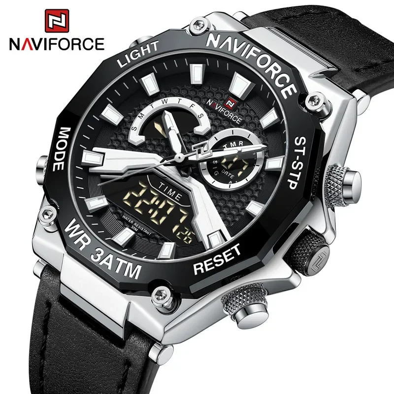 

NAVIFORCE Fashion Men Watches Military Sports Male Quartz Wristwatch Luminous Waterproof Digital Clock Relogio Masculino 2023