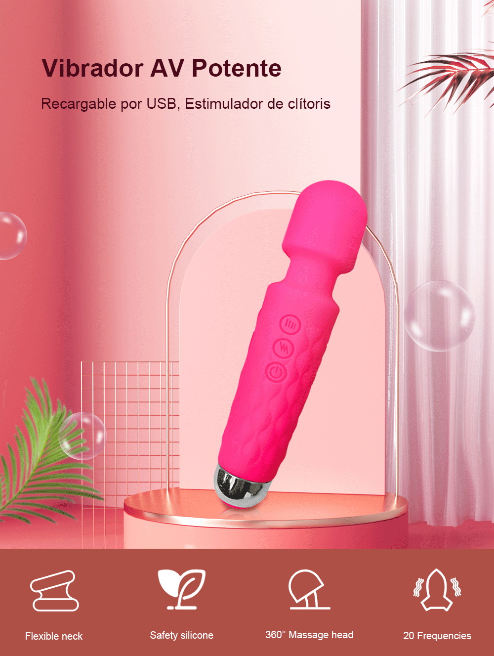 20 Modes Powerful Vibrator Mini AV Magic Wand Usb Charging Handheld Body Massager Clitoris Clit G-Spot Stimulator Women Sex Toys 20 Modes Powerful Vibrator Mini AV Magic Wand Usb Charging Handheld Body Massager Clitoris Clit G-Spot Stimulator Women Sex Toys