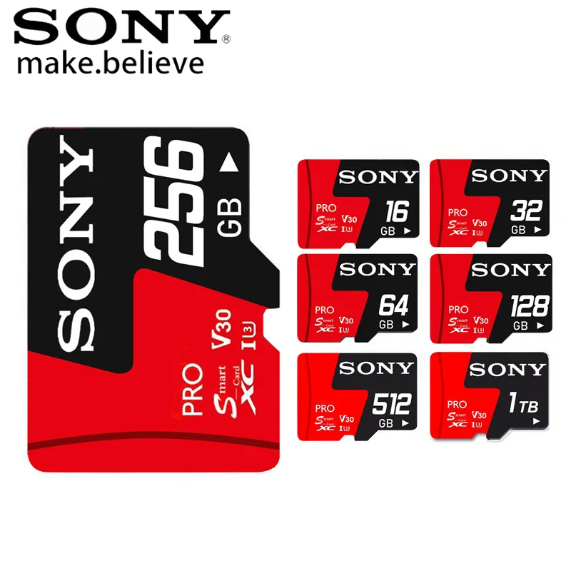 

SONY Micro SD Memory Card Class 10 1TB 512GB 256GB 128GB 64GB 32GB Micro SD TF Flash Card 32 64 128 GB MicroSD for Phone Camera