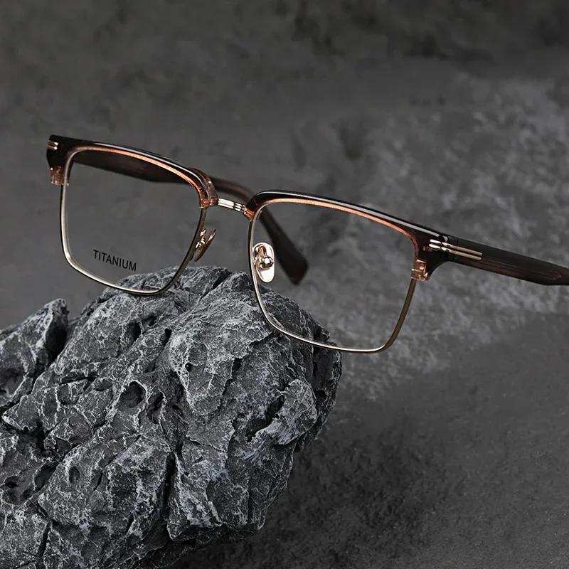 New Myopia Hyperopia Eyewear Pure Titanium Square Frame for Glasses Men High Quality Optical Prescription Spectacle Eyeglasses
New Myopia Hyperopia Eyewear Pure Titanium Square Frame for Glasses Men High Quality Optical Prescription Spectacle Eyeglasses