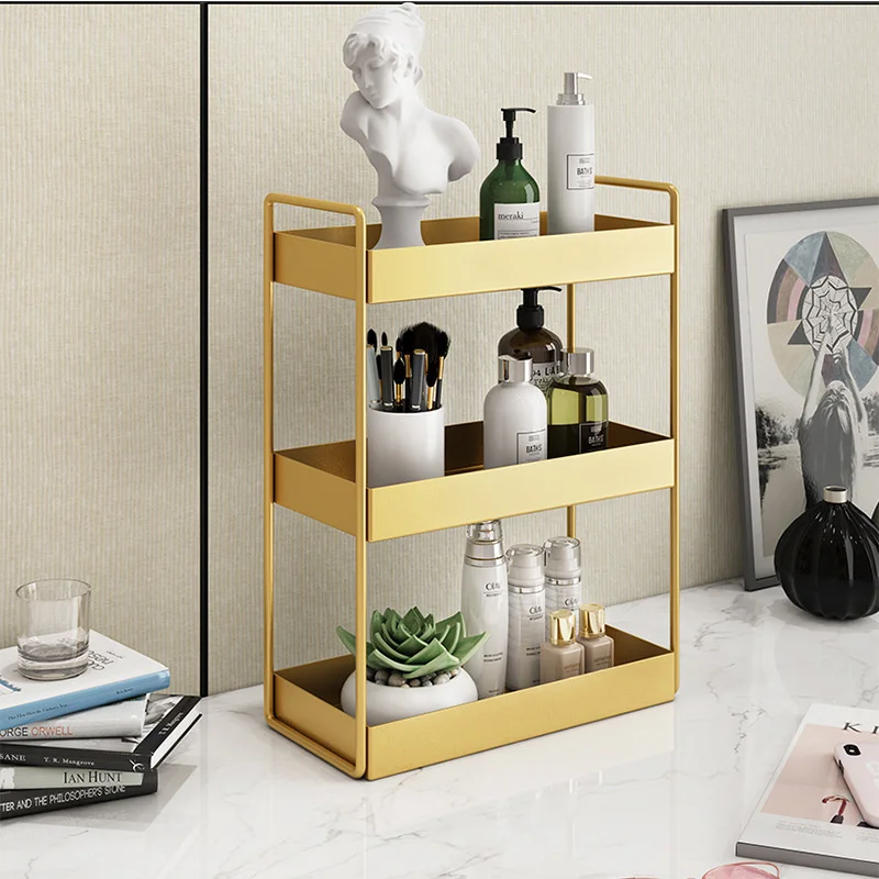 

Large Capacity Double Layers Sundries Storage Rack Cosmetic Organizer Box Perfume Display Shelf Kitchen Bathroom Jewelry Stand