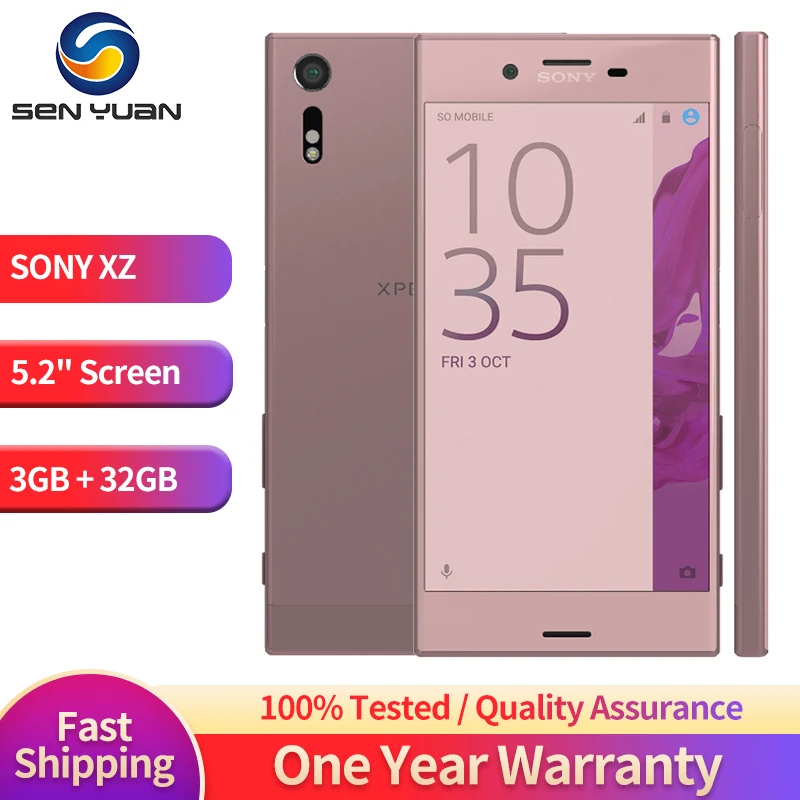 

Original Sony Xperia XZ Unlocked F8331 F8332 LTE 3GB RAM 32GB ROM Android Quad Core 5.2" 23MP WIFI XZ cell phone