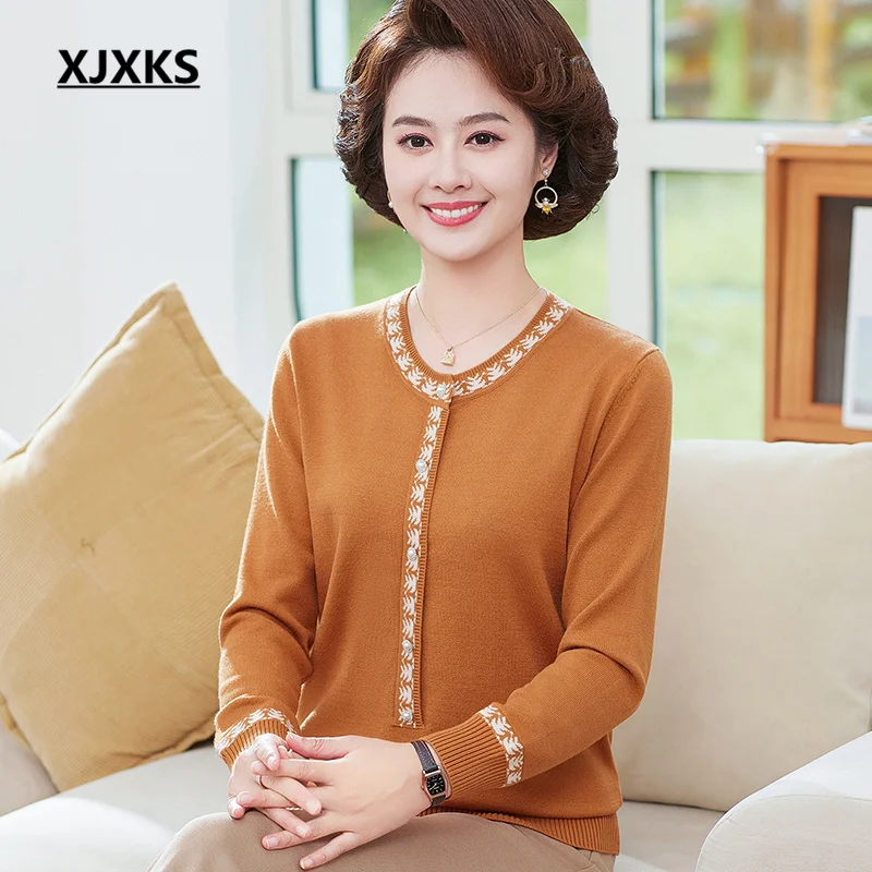 XJXKS Round Neck Long Sleeve Wool Knit Pullover 2023 Autumn And Winter New Loose Oversize Women's Sweater
XJXKS Round Neck Long Sleeve Wool Knit Pullover 2023 Autumn And Winter New Loose Oversize Women's Sweater