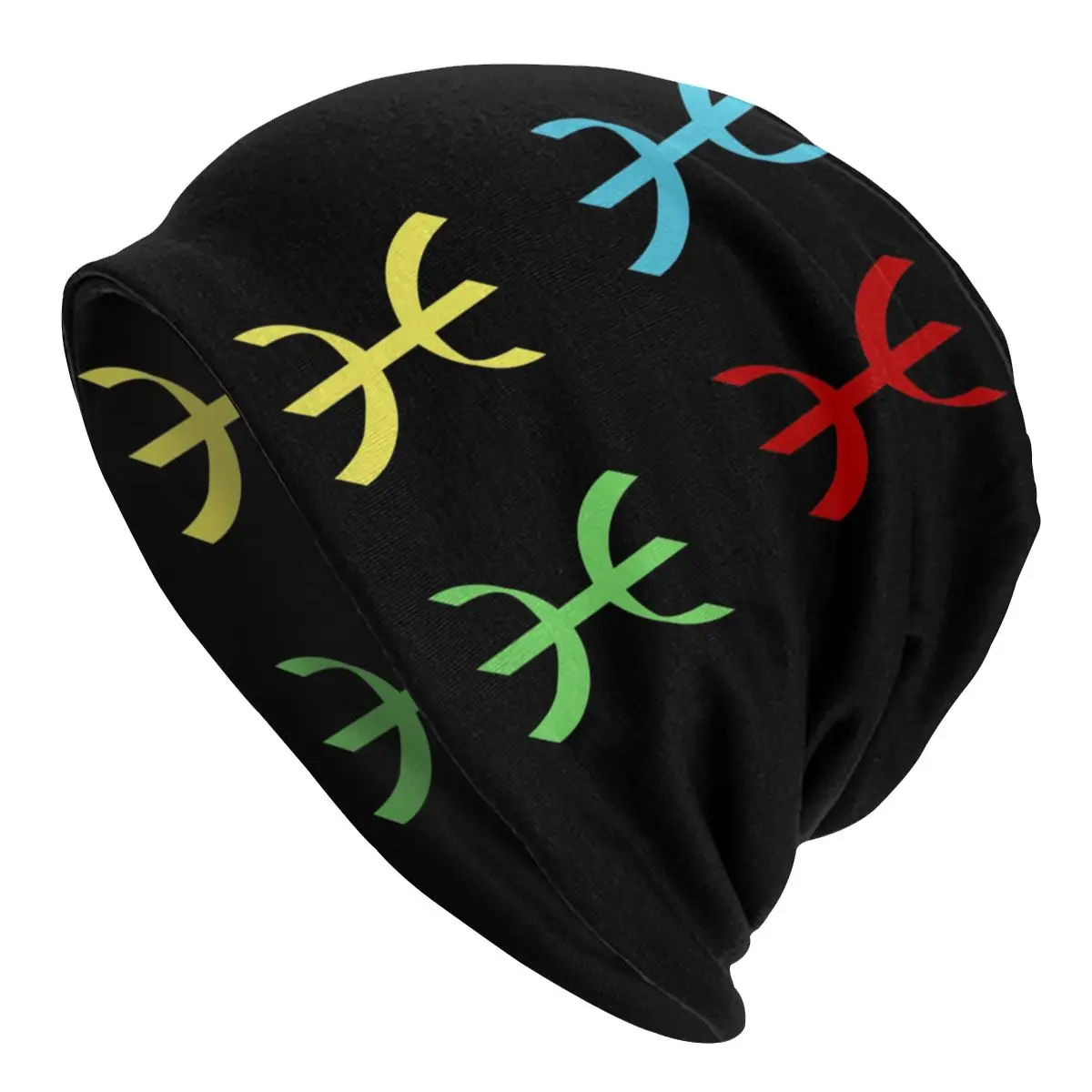 

Colorful Amazigh Berber Tifinagh Slouchy Beanie Hats Men Women Kabyle Imazighen Hippie Knitting Skullies Beanies Cap Outdoor Ski