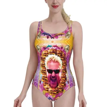 Guy Celebrity Chef Fieri Bodysuit One Piece Swimwear Women New Female Beach Swimsuit Bathing Suit Beachwear Aesthetic Baroque