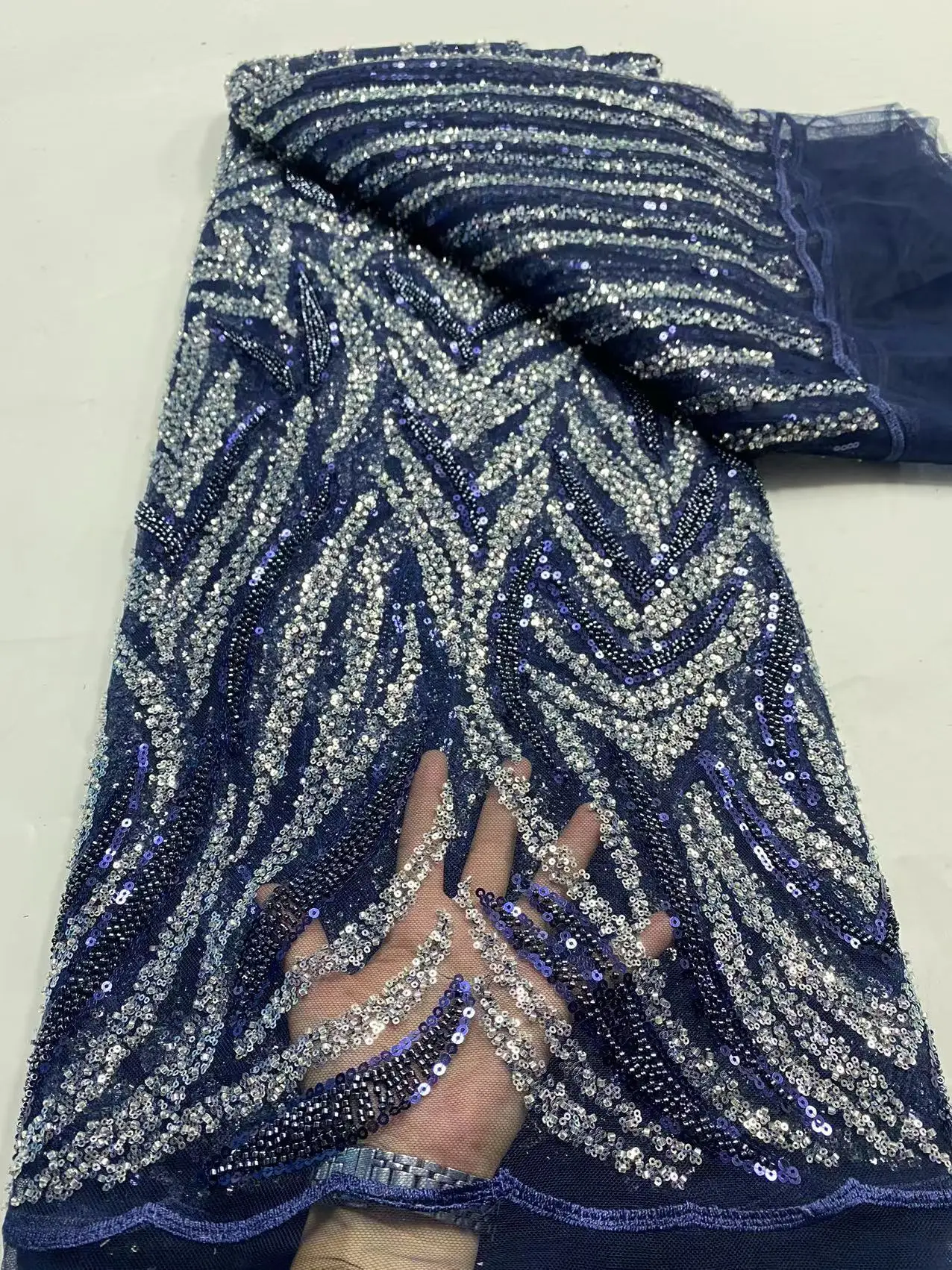 Luxury African Heavy Beaded Lace Fabric 2023 High Quality 5 Yards Nigerian Sequins French Tulle 3D Fabric Material For Wedding
Luxury African Heavy Beaded Lace Fabric 2023 High Quality 5 Yards Nigerian Sequins French Tulle 3D Fabric Material For Wedding