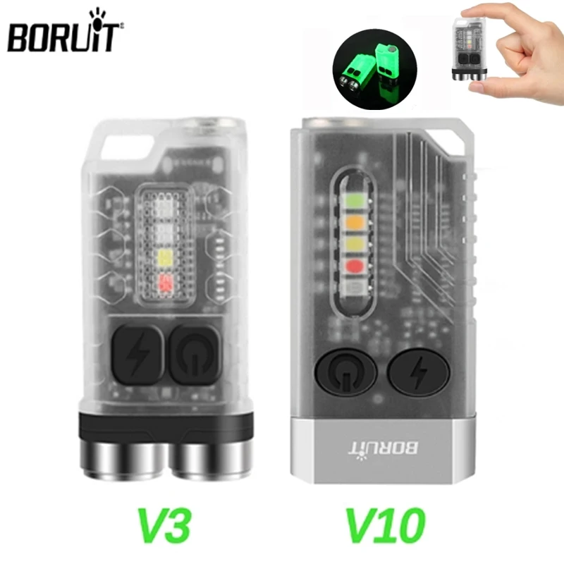 BORUiT High Power EDC LED Flashlight Mini Keychain Light Type-C Rechargeable Torch Waterproof With Magnet UV Tiki Pocket Lantern
BORUiT High Power EDC LED Flashlight Mini Keychain Light Type-C Rechargeable Torch Waterproof With Magnet UV Tiki Pocket Lantern