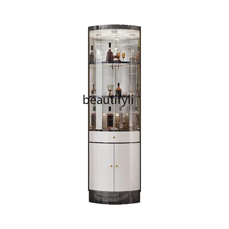 Italian-Style Light Luxury Triangle Wine Cabinet Small Apartment Home Corner Cabinet with Drawer 
Italian-Style Light Luxury Triangle Wine Cabinet Small Apartment Home Corner Cabinet with Drawer