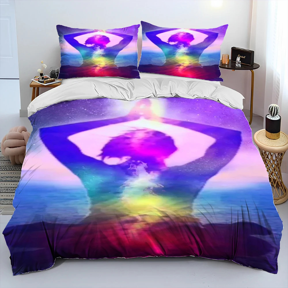 

Tree of Life 7 Chakra Mandala Muse Comforter Bedding Set,Duvet Cover Bed Set Quilt Cover Pillowcase,King Queen Size Bedding Set