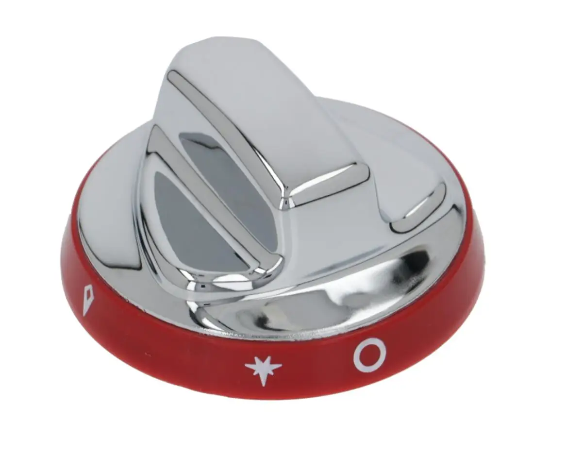 

ANGELO PO 3015731 RED / CHROME CONTROL KNOB FOR HOT PLATE RANGE GAS GRILL ETC