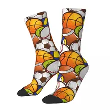 Cozy Women Socks Sport Baseketball Product Super Soft Baseball Ball Graphic Socks Spring Autumn Winter