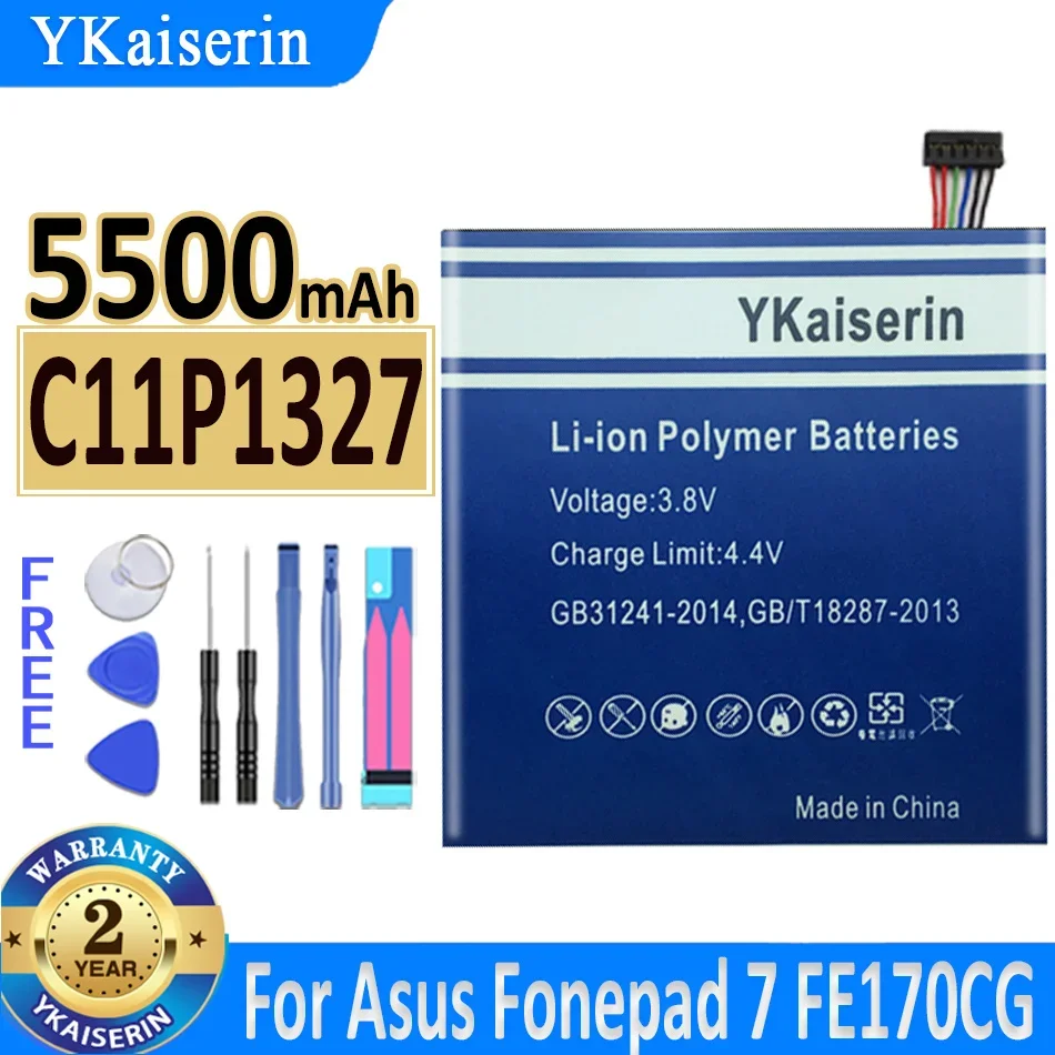 

YKaiserin High Quality 5500mAh C11P1327 Battery for Asus Fonepad 7 FE170CG ME170C FE170 Fonepad7 K017 K012 Tablet Bateria