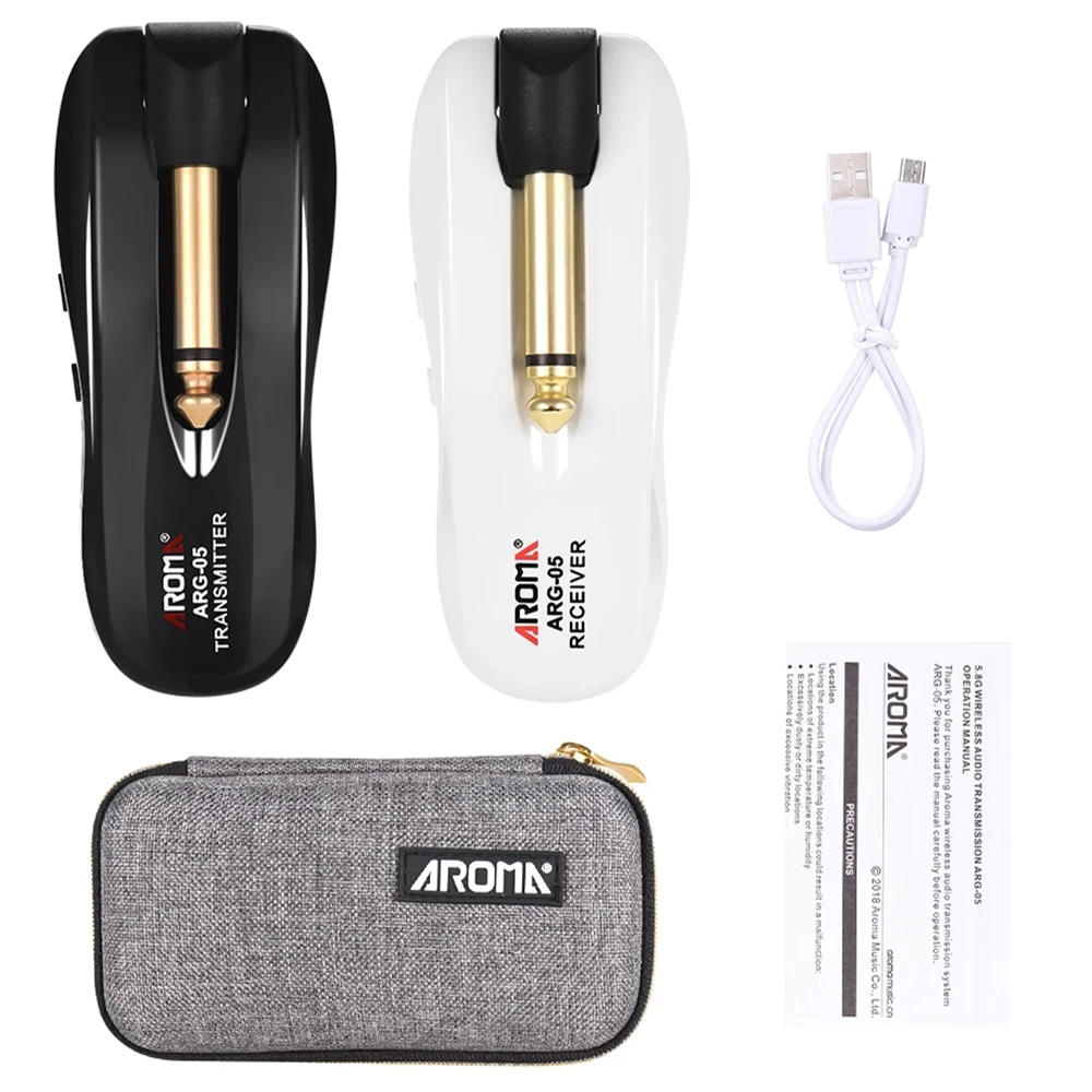 Aroma Arg-05 5.8GHz Guitar Wireless System Audio Transmission with Transmitter Receiver Rechargeable Battery for Guitars Bass
Aroma Arg-05 5.8GHz Guitar Wireless System Audio Transmission with Transmitter Receiver Rechargeable Battery for Guitars Bass