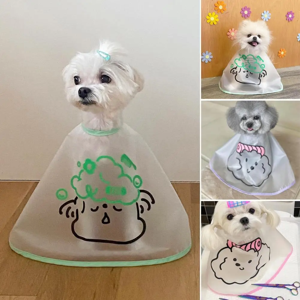 Плащ для питомцев, удобная Регулируемая планка, мультяшный принт, накидка для кошек и собак, товары для ухода за питомцами
