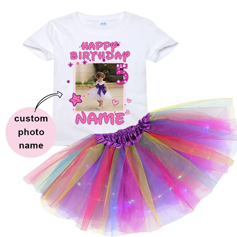 Girls Tutu Dress Set Custom Photo Shirt Tutu Dress Kids Dress Party Light Dress Little Girl Summer Clothes Suit Birthday Outfit
Girls Tutu Dress Set Custom Photo Shirt Tutu Dress Kids Dress Party Light Dress Little Girl Summer Clothes Suit Birthday Outfit