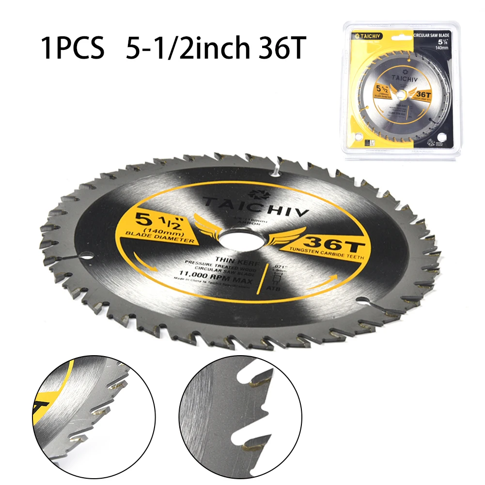 1 Pc Circular Saw Blade 5-1/2 Inch 36T Cutting Blades Tools For Plastic Drilling Cutting Woodworking Tools Accessories
1 Pc Circular Saw Blade 5-1/2 Inch 36T Cutting Blades Tools For Plastic Drilling Cutting Woodworking Tools Accessories