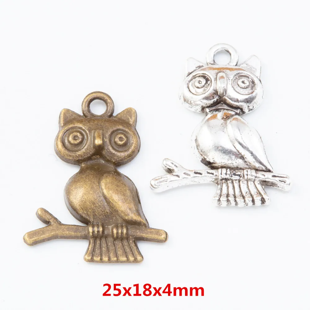 

40pcs owl Craft Supplies Charms Pendants for DIY Crafting Jewelry Findings Making Accessory 59