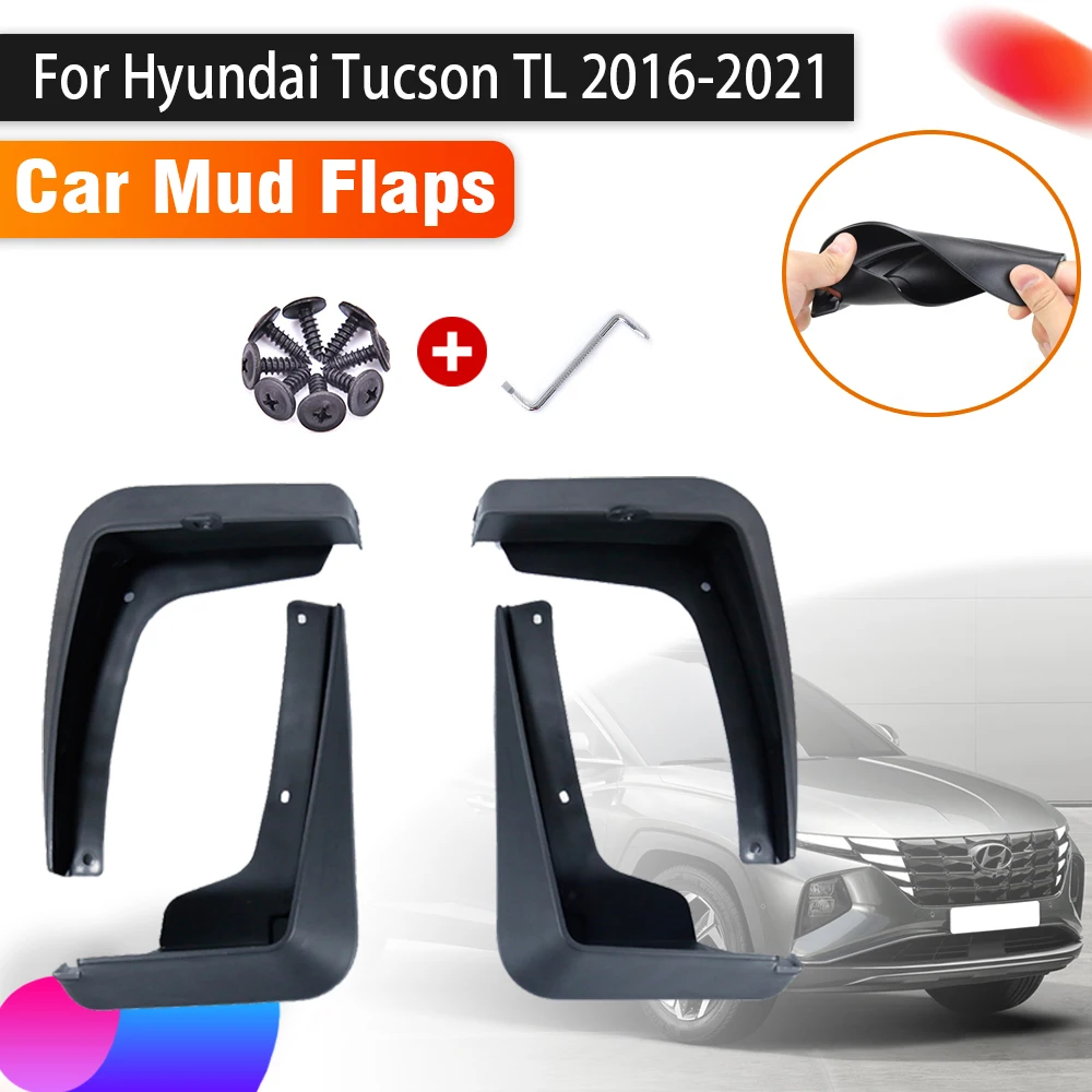 

Car Mud Flaps Mudflap For Hyundai Tucson 2019 TL 2016~2021 Auto Splash Guard Front Rear 4PCS Fenders Car Accessories Mudguards