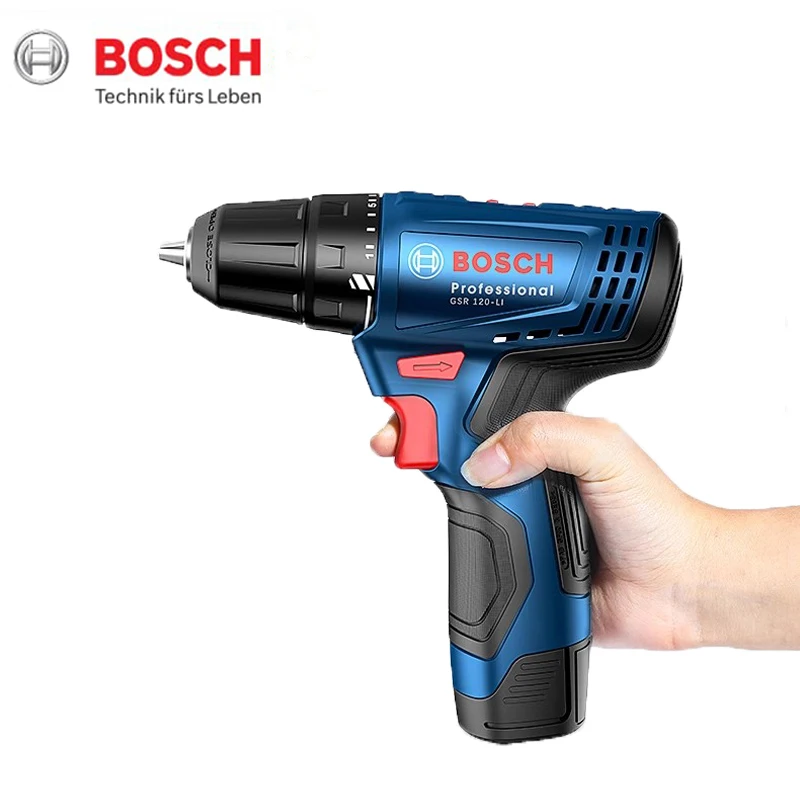 

Аккумуляторная электрическая отвертка Bosch GSR 120 Li, мощный бурильщик, 2-скоростная регулировка, мощный сверлильный электроинструмент, электрическая дрель