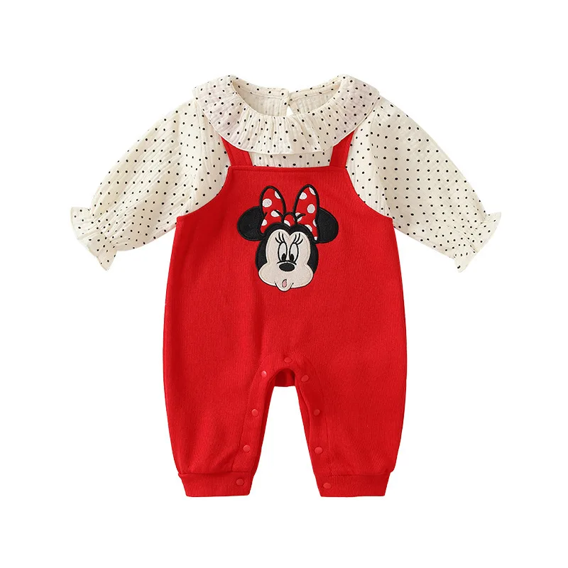 

Minnie Newborn Baby Clothes Boys Romper Long Sleeve cotton Baby Girl Romper Autumn Infant Clothing 0-24 Months