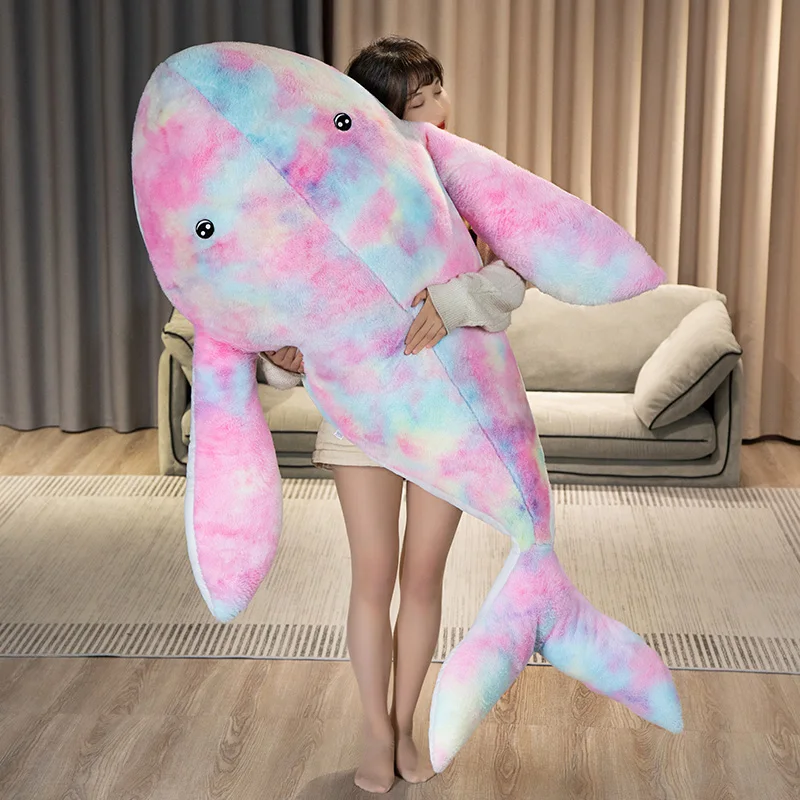 

Kawaii Giant Whale Plush Toy Stuffed Colorful Sea Animal Soft Dolls Animal Toys Shark Pillow Birthday Gifts