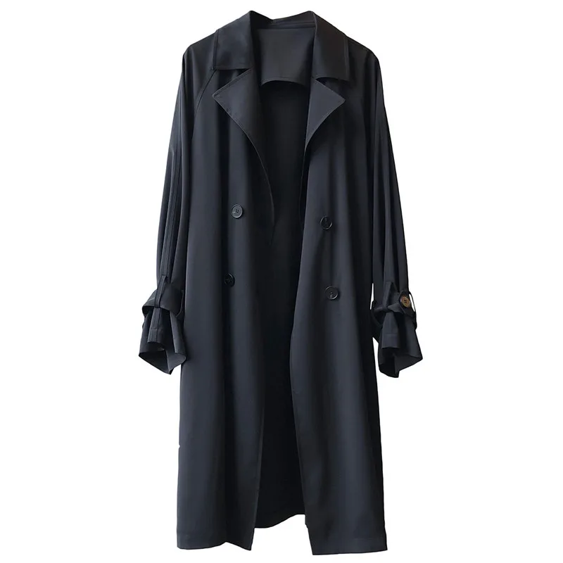 2023 New Spring Autumn Double-Breasted Long Windbreaker Women Loose Long Sleeve Temperament Solid Thin Trench Coat Female H2944
2023 New Spring Autumn Double-Breasted Long Windbreaker Women Loose Long Sleeve Temperament Solid Thin Trench Coat Female H2944