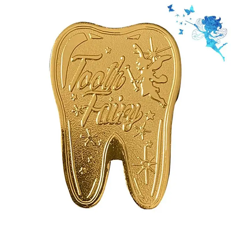 

Tooth Fairy Commemorative Coin Coin Creative Kids Wishing Coin Home Decor Souvenir Challenge Coin Gold Plated For Party