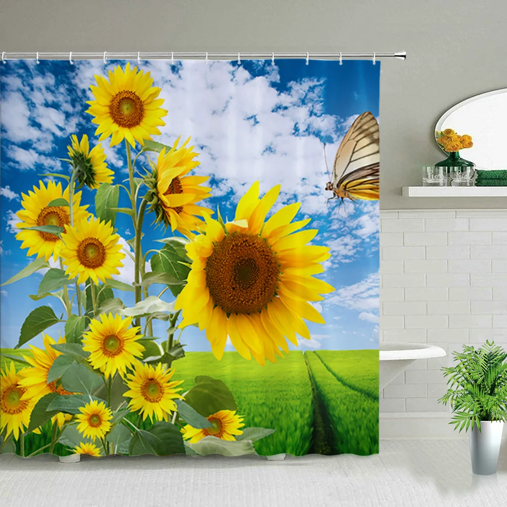 Spring Plant Flower Shower Curtains Green Leaf Florla Pattern Scenery Bathroom Decor Waterproof Cloth Bath Curtains with Hooks
Spring Plant Flower Shower Curtains Green Leaf Florla Pattern Scenery Bathroom Decor Waterproof Cloth Bath Curtains with Hooks