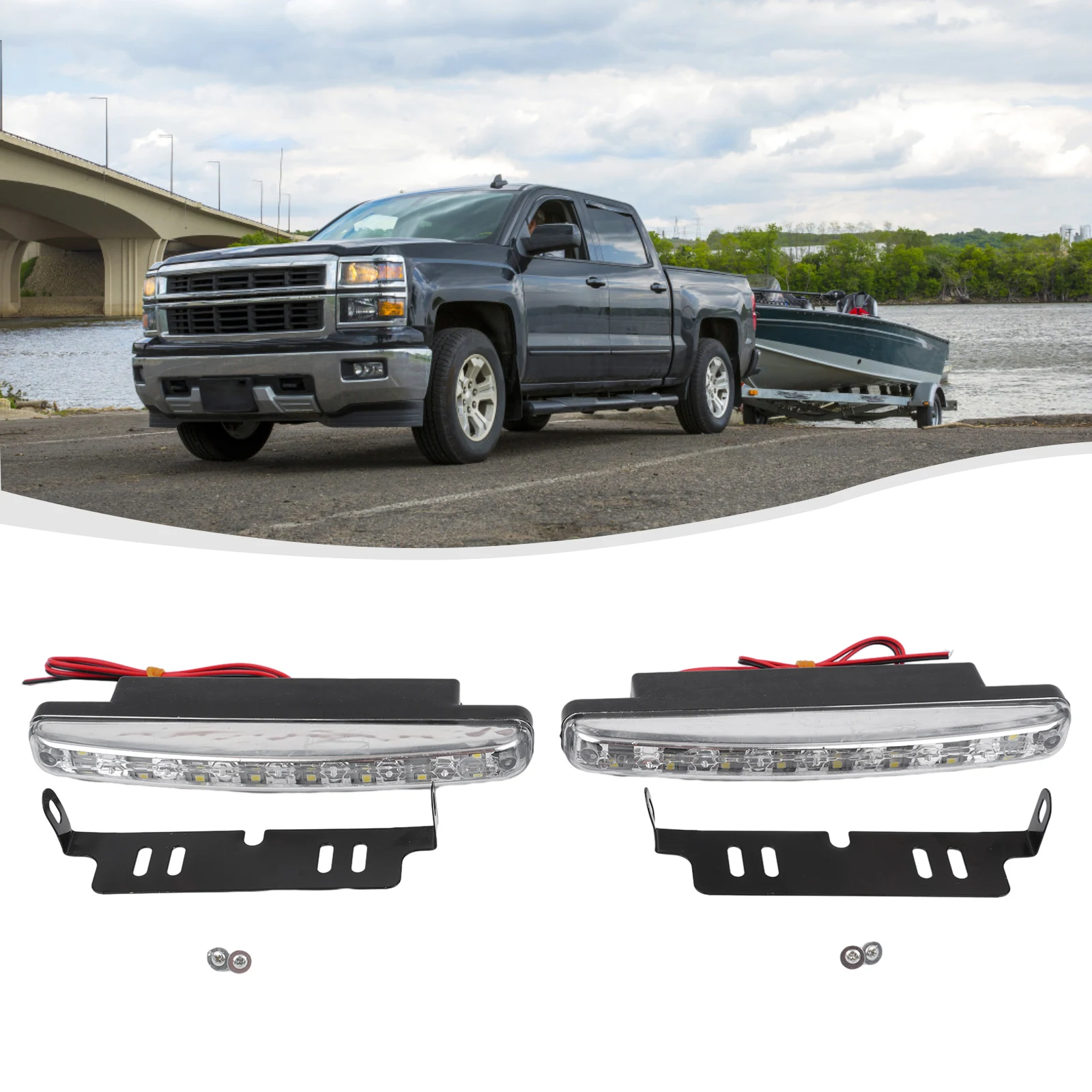 Daytime Car DRL Fog Lamp Running Light Daylight Lamp 2.64W 6000K-7000K 8 LED Super Bright Waterproof For Trucks
Daytime Car DRL Fog Lamp Running Light Daylight Lamp 2.64W 6000K-7000K 8 LED Super Bright Waterproof For Trucks