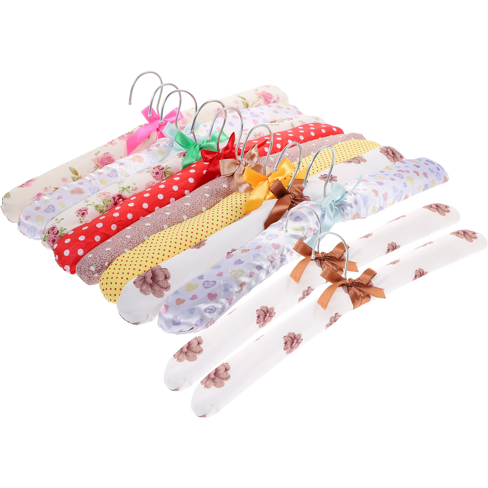 

Coat hangers Flower Cloth Non-slip Wood Hangers Pastoral Cloth Hanger Non-Slip Clothes Hangers Drying Rack(Random Color)