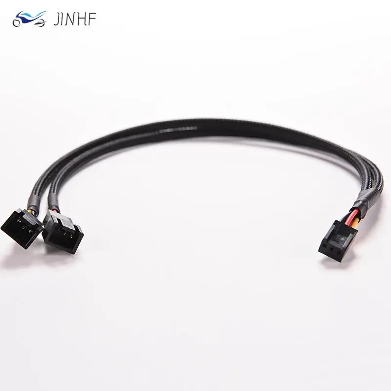 

3Pin Female Y-Splitter to Dual 3 Pin Male Mainboard Power Cable Adapter PC Computer Case Fan Connect Wire Splitter Convert