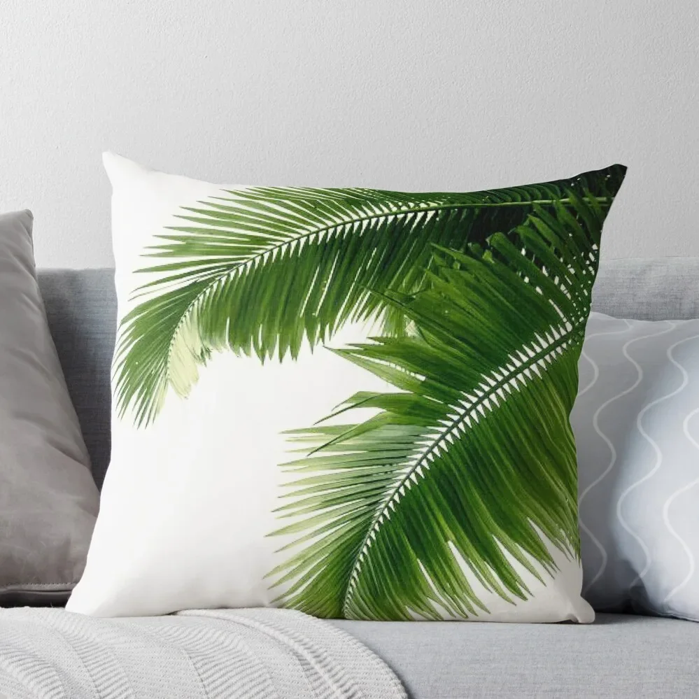 

Tropical Palm Leaves Throw Pillow Luxury Pillow Cover Christmas Pillow Rectangular Cushion Cover