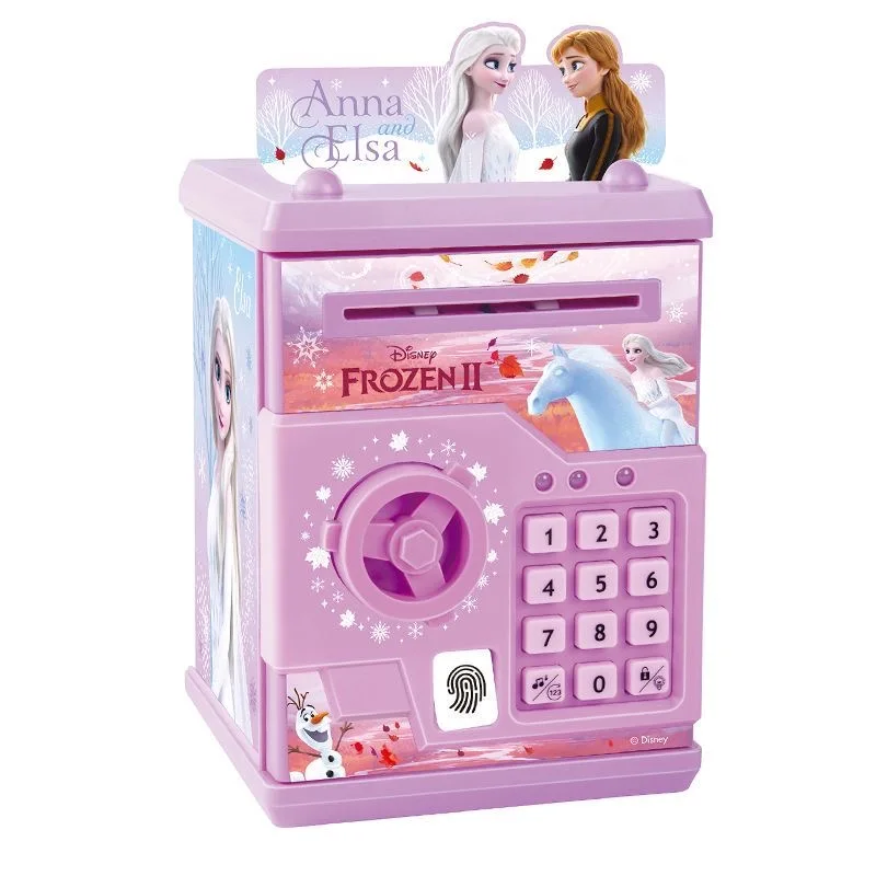 

original Disney girls frozen 2 fingerprint piggy bank princess elsa password box storage box girl gift Creativity toy