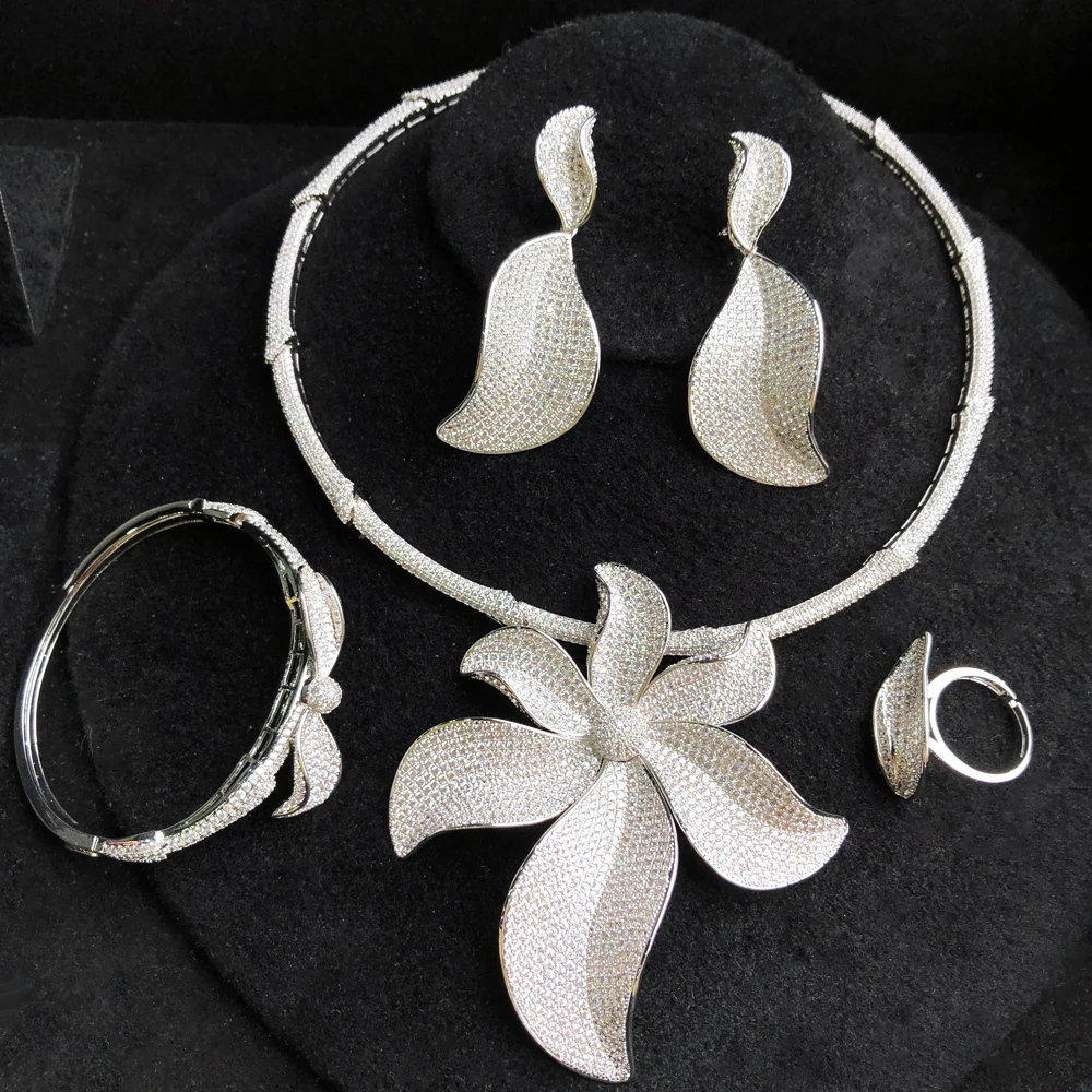 GODKI модное роскошное ожерелье с большим цветком в африканском стиле серьги для свадьбы полный кубический циркон Дубай Свадебный комплект ювелирных изделий
GODKI модное роскошное ожерелье с большим цветком в африканском стиле серьги для свадьбы полный кубический циркон Дубай Свадебный комплект ювелирных изделий