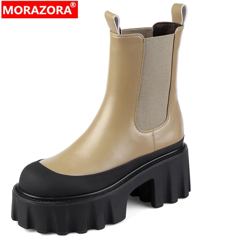 Женские сапоги без застежки MORAZORA, черные сапоги из натуральной кожи, до середины икры, на толстом высоком каблуке, новинка зимнего сезона 2022
Женские сапоги без застежки MORAZORA, черные сапоги из натуральной кожи, до середины икры, на толстом высоком каблуке, новинка зимнего сезона 2022