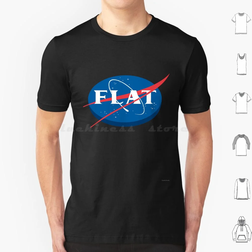 

Flat T Shirt 6Xl Cotton Cool Tee Flat Earth Society Space Astronaut Science Galaxy Star Planet Ufo Science Fiction Astronomy