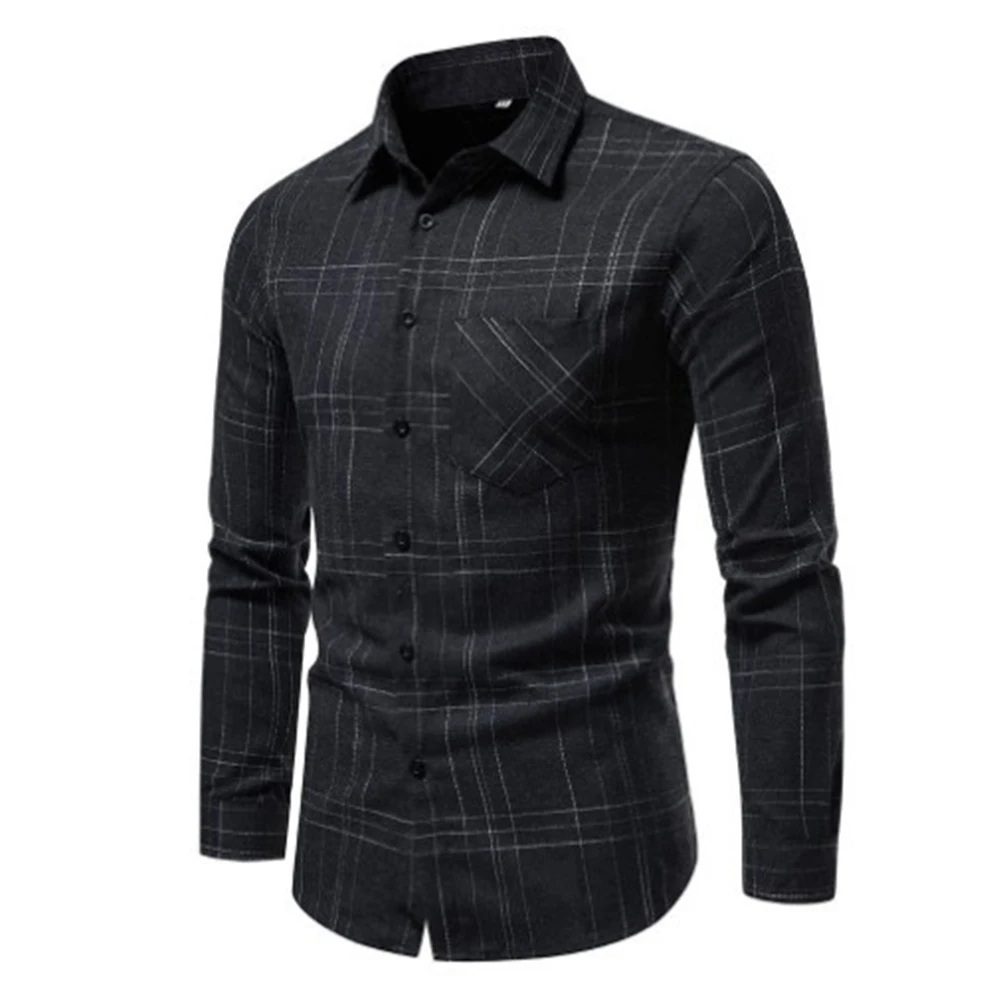 

Casual Button Down Shirts for Men Lumberjack Flannel Work Tops Check Plaid Pattern Comfortable and Easy to Wear