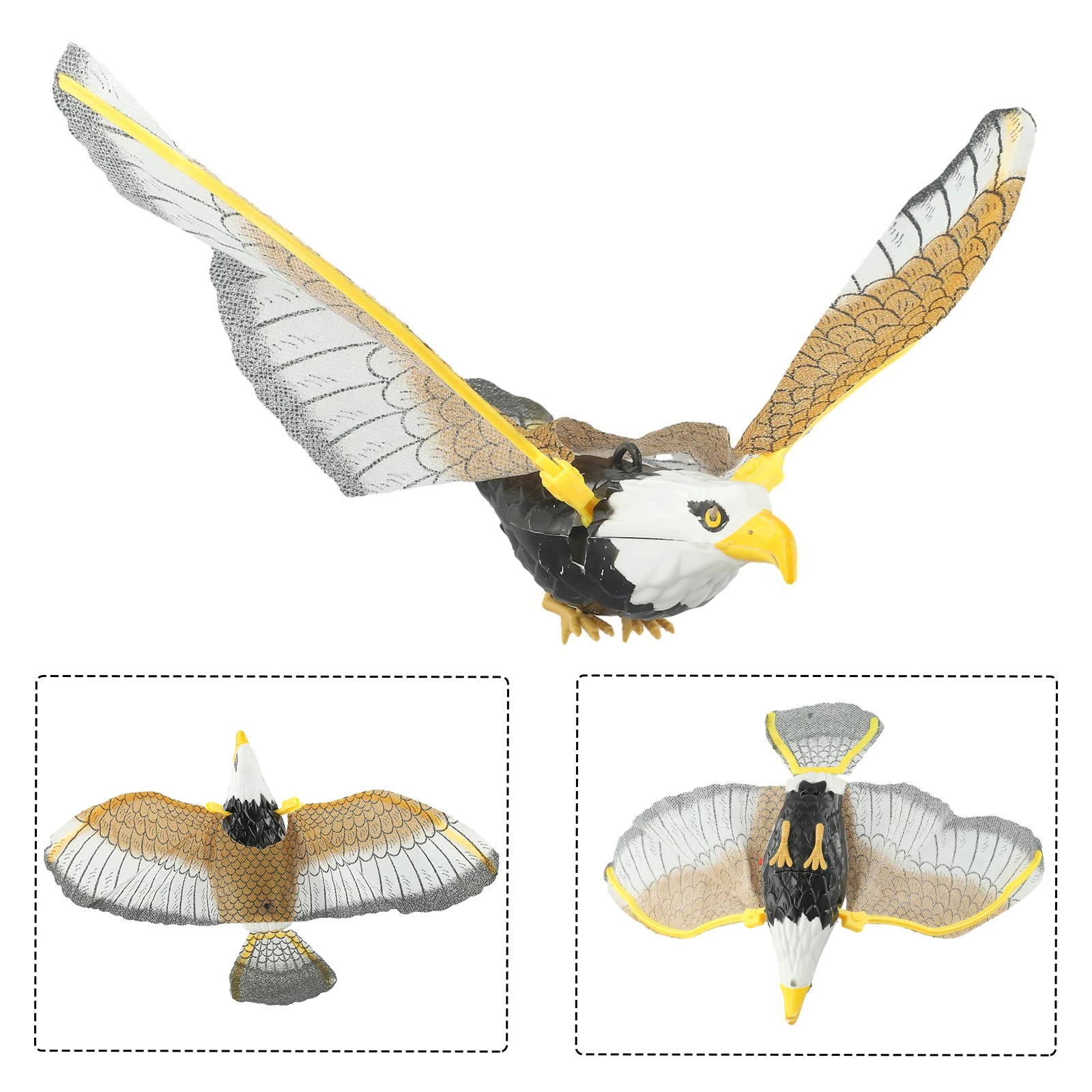 Flying Bird Electric Hawk Farm Deterrent Eagle Flying Falcon Hunting Garden Decoy Hanging Eagle Realistic Design
Flying Bird Electric Hawk Farm Deterrent Eagle Flying Falcon Hunting Garden Decoy Hanging Eagle Realistic Design