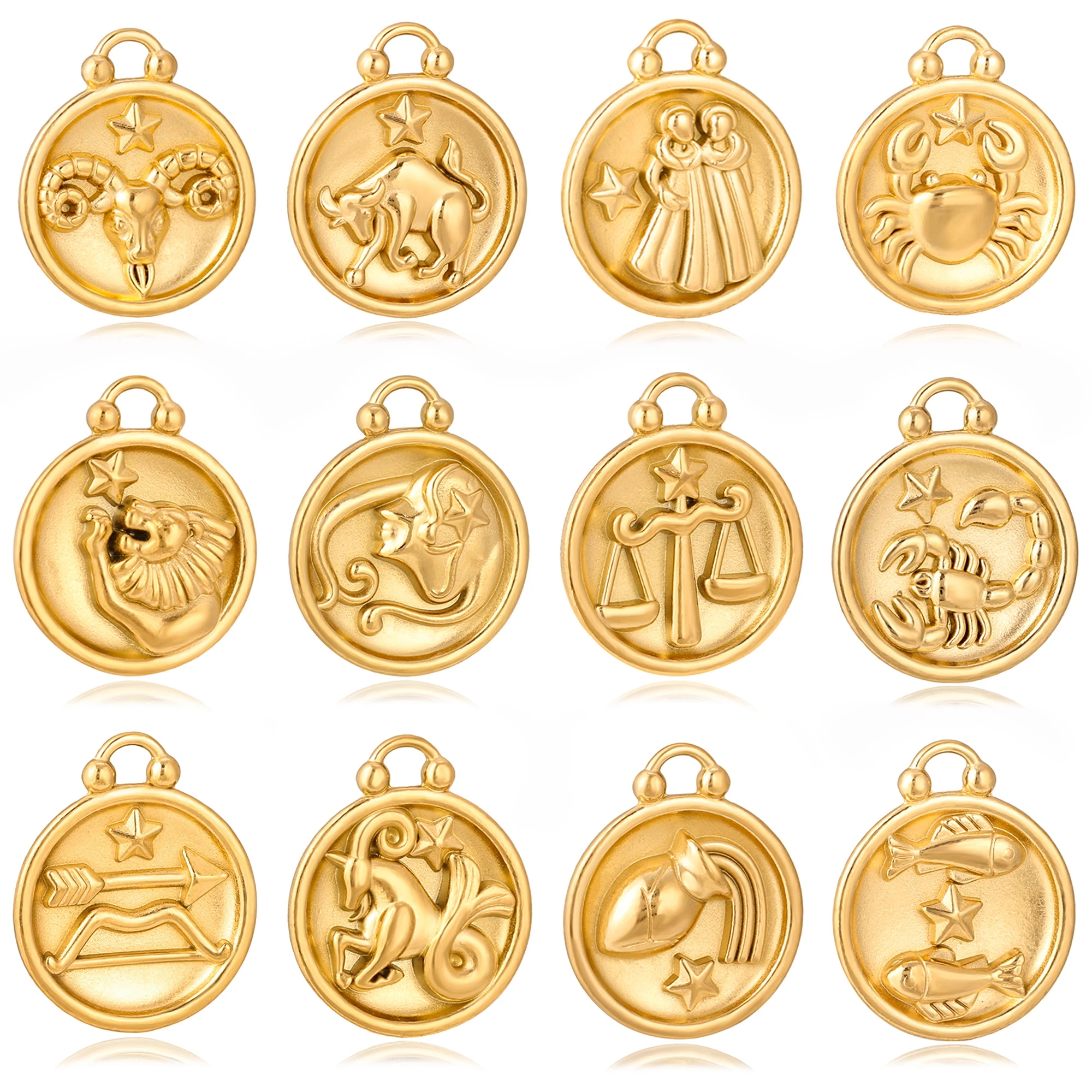 3pc/Lot Stainless Steel PVD Plated Twelve Constellations Charms Zodiac Pendant DIY Handmade Astrology Jewelry Making Accessories
3pc/Lot Stainless Steel PVD Plated Twelve Constellations Charms Zodiac Pendant DIY Handmade Astrology Jewelry Making Accessories