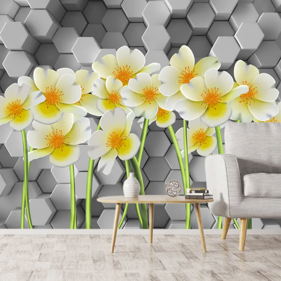 

Custom Peel and Stick Wallpaper Accept for Bedroom Walls Contact Paper Geometry Flower Wall Papers Home Decor Forest Wallpaper