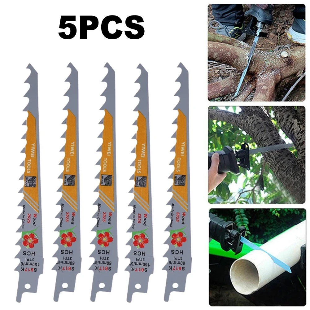 5PCS Saw Blade S617K 150mm HCS Reciprocating Saw Blade Jig Saw Blade Tool Accessories For Board/Metal/Wood/Plastic Cutting
5PCS Saw Blade S617K 150mm HCS Reciprocating Saw Blade Jig Saw Blade Tool Accessories For Board/Metal/Wood/Plastic Cutting