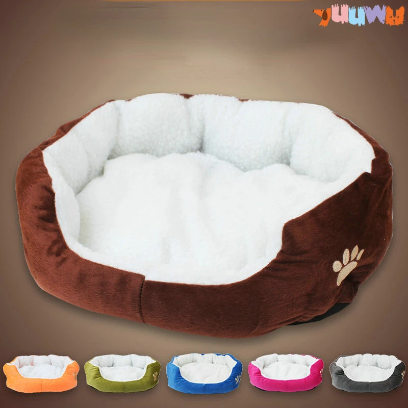 

Large Lamb Down Dog's Nest Beds and Furniture Cat Kennel Warm Cozy Big Dog Bed Teddy Bears Pet Nest Mat Dog Car Basket Bed House