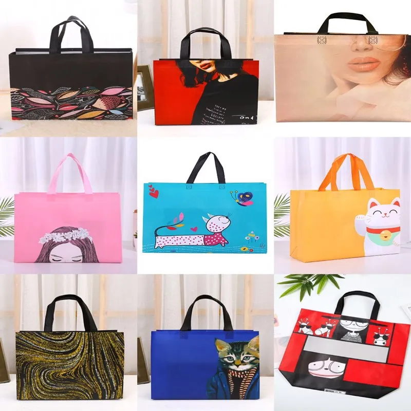 

10pcs Thick Large Non-woven Fabric Gift Bags Clothing Jewelry Packaging Bag Go Out Shopping Bag Wedding Candy Bag with Hand