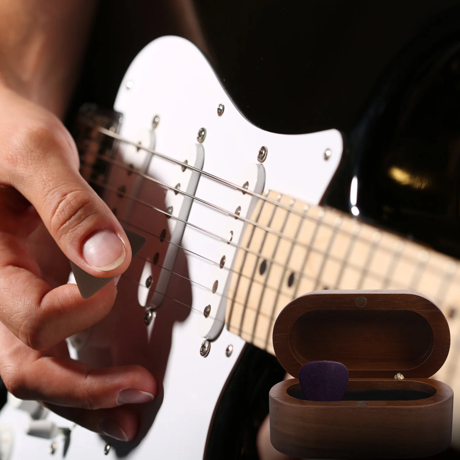 Pick Storage Box Instrument Holder Portable Guitar Accessories Picks Case Plectrum Wooden
Pick Storage Box Instrument Holder Portable Guitar Accessories Picks Case Plectrum Wooden