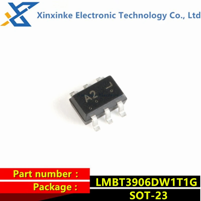 

100PCS LMBT3906DW1T1G Marking:A2 SOT-363 -40V/-200mA SMD Transistor 3906