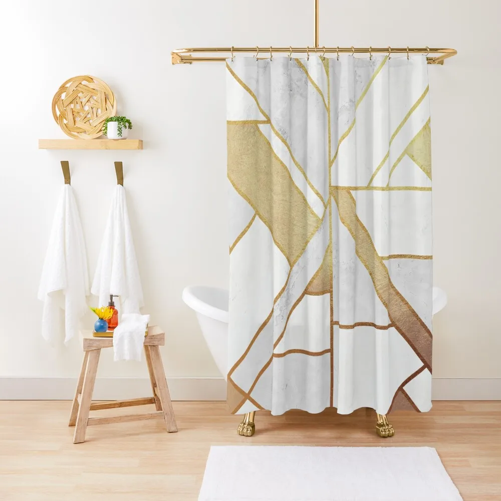White Grey Gold Marble Geometric Shower Curtain Shower Waterproof Modern Bathroom Accessories Curtain
White Grey Gold Marble Geometric Shower Curtain Shower Waterproof Modern Bathroom Accessories Curtain