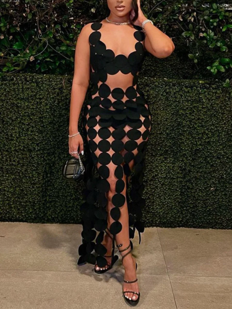 LW Sexy Cut See Through Hollow Dresses Women Low Neck Sleeveless Backless Skinny Tassel Midnight Clubwear Bodycon Maxi Dress
LW Sexy Cut See Through Hollow Dresses Women Low Neck Sleeveless Backless Skinny Tassel Midnight Clubwear Bodycon Maxi Dress